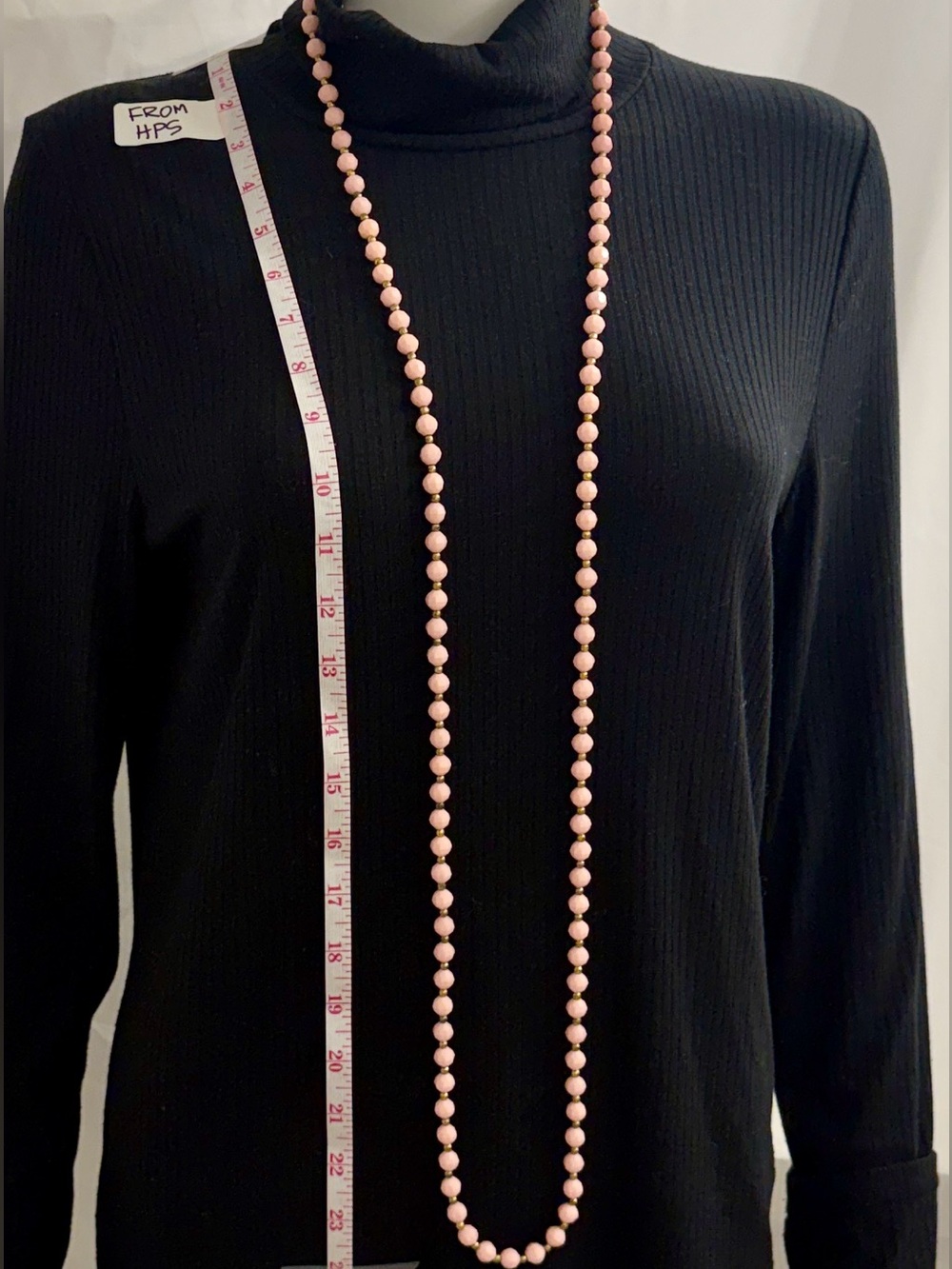 Vintage Pink Beaded Necklaces Set of 2 Long Layering Gold Tone - Picture 8 of 8